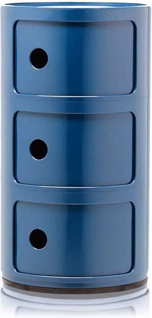 Kartell Componibili Classic 3 Elementi Blu Lucido