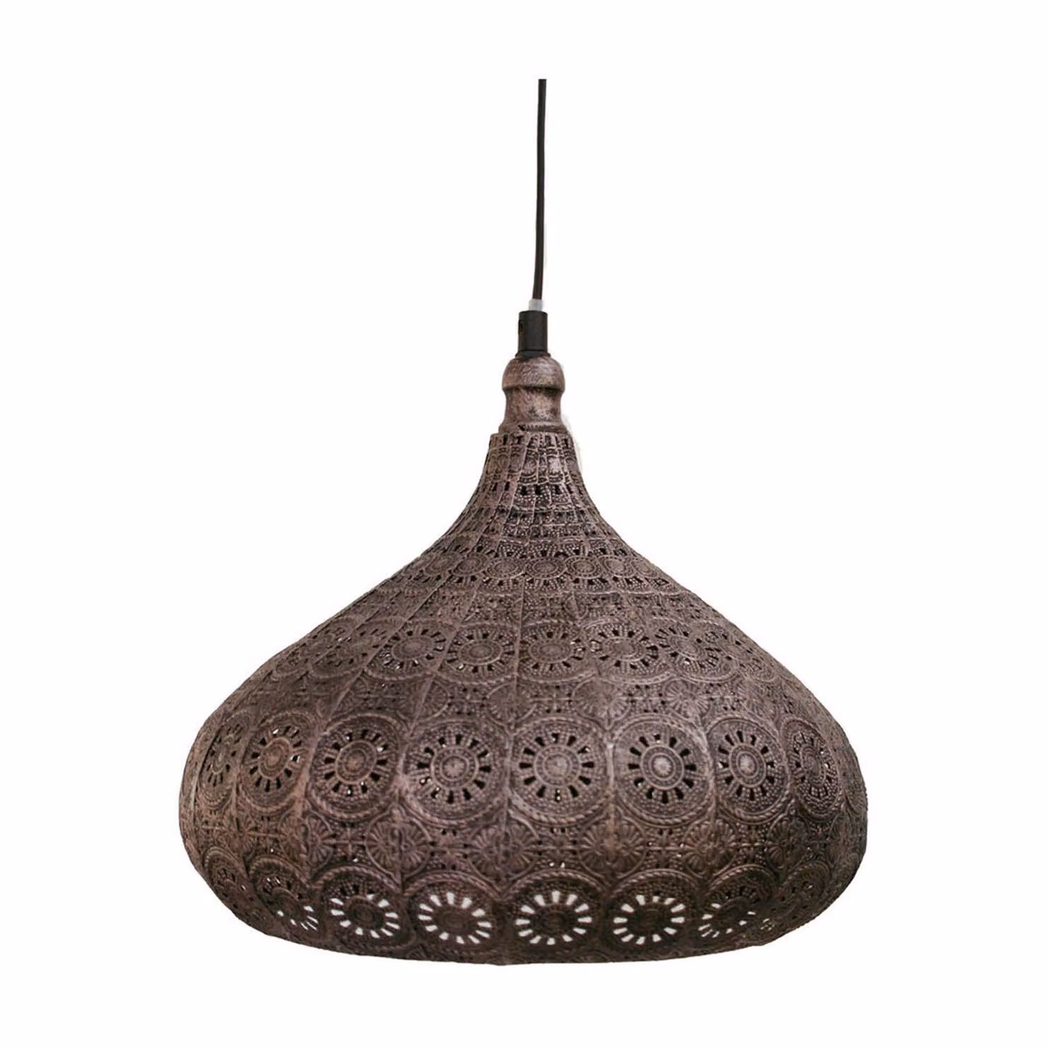 Eglo 49714 Melilla lampada a sospensione Ø 28cm color argento antico