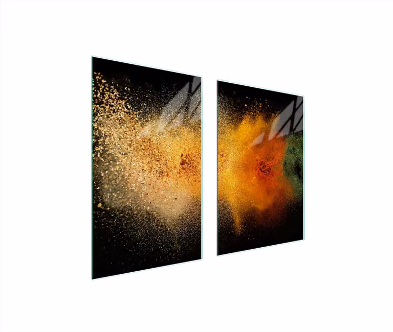 Piastra di protezione in vetro per cucina 65x52 Spezie