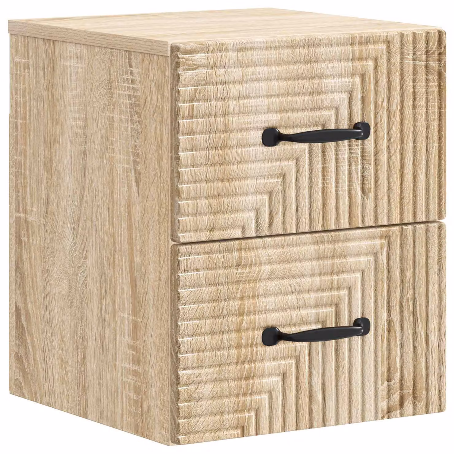 Mobiletto da notte a muro Rovere Sonoma 34,5 x 33 x 40 cm