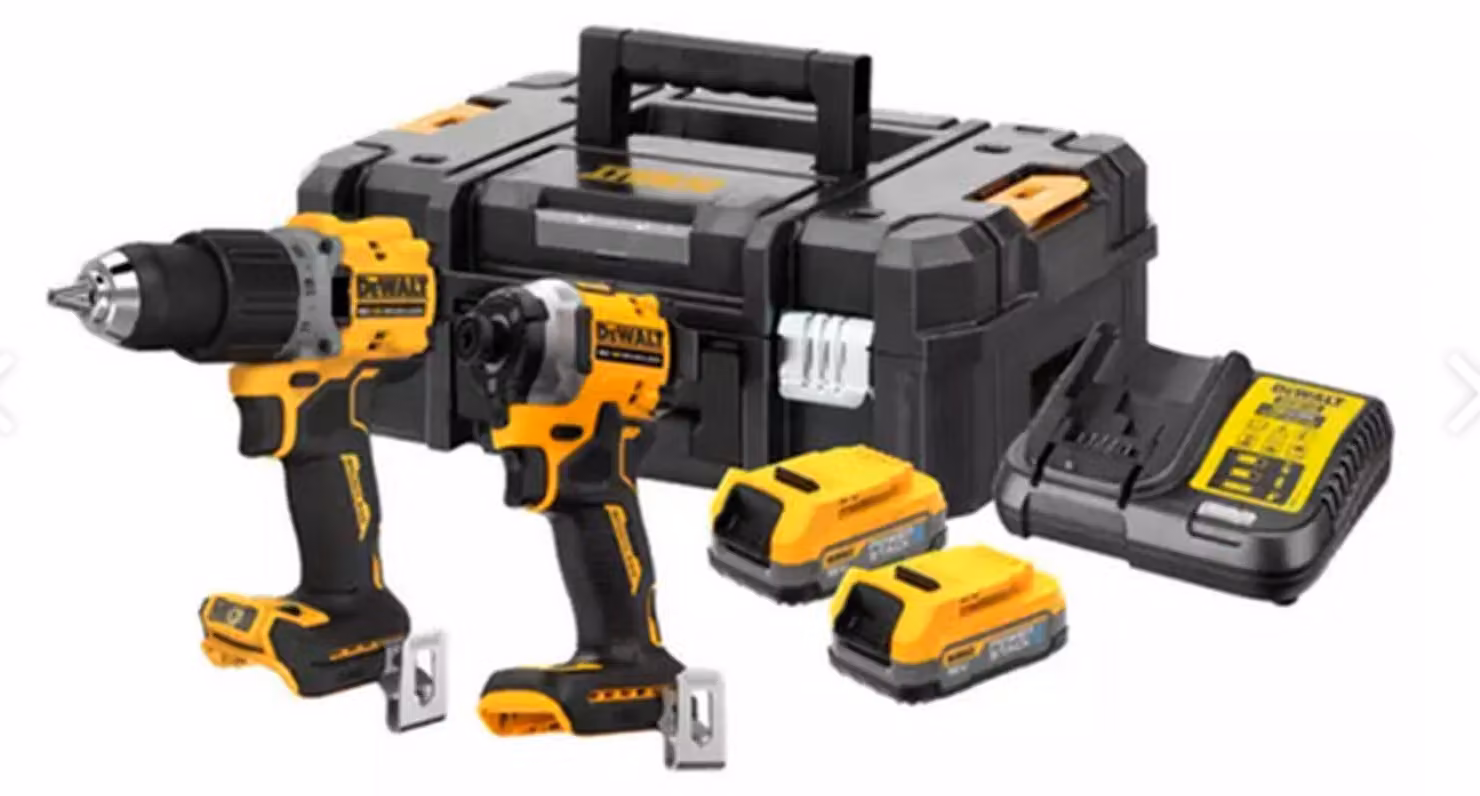 Set combinato Dewalt 18V trapano Dcd800 + avvitatore Dcf850 2X1,7Ah Powerstack Dck2051E2T