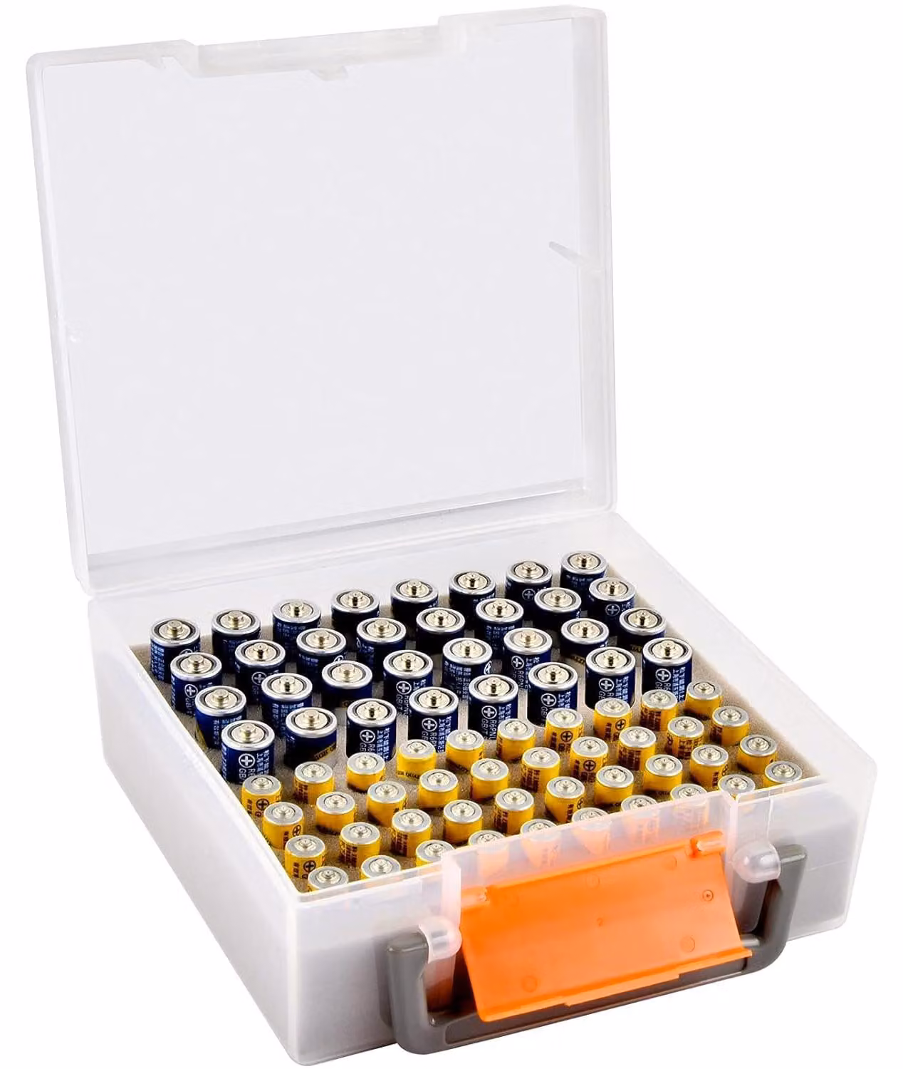 Contenitore per batterie, scatola di stoccaggio, organizer, custodia per batterie AA e AAA