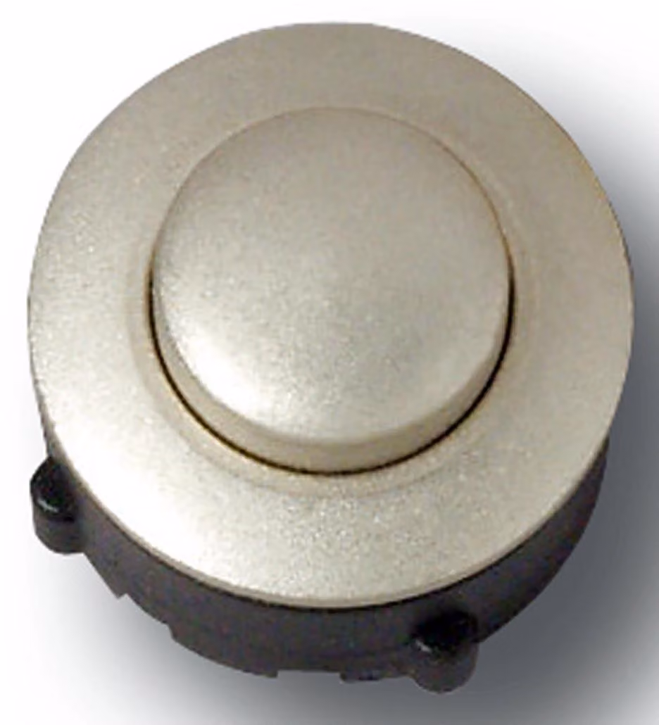 Heidemann 70094 Pulsante campanello singolo nichelato 24 V/1A