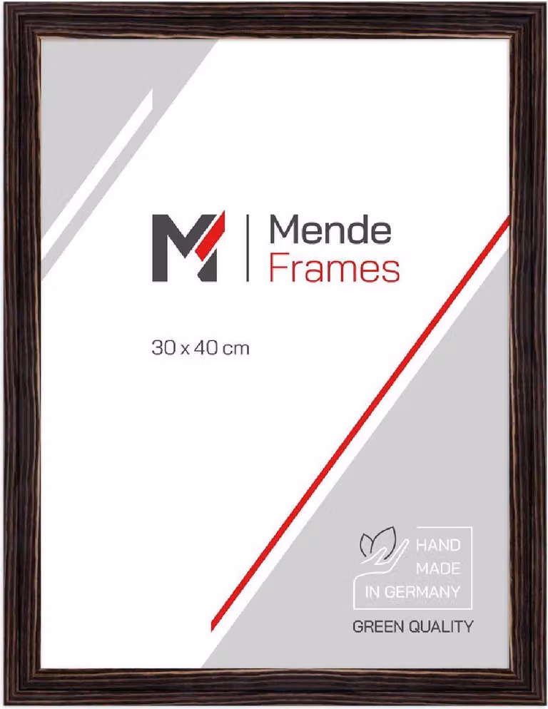 Telaio in legno MendeFrames H025, nero, 42x59,4 cm, con vetro antiriflesso