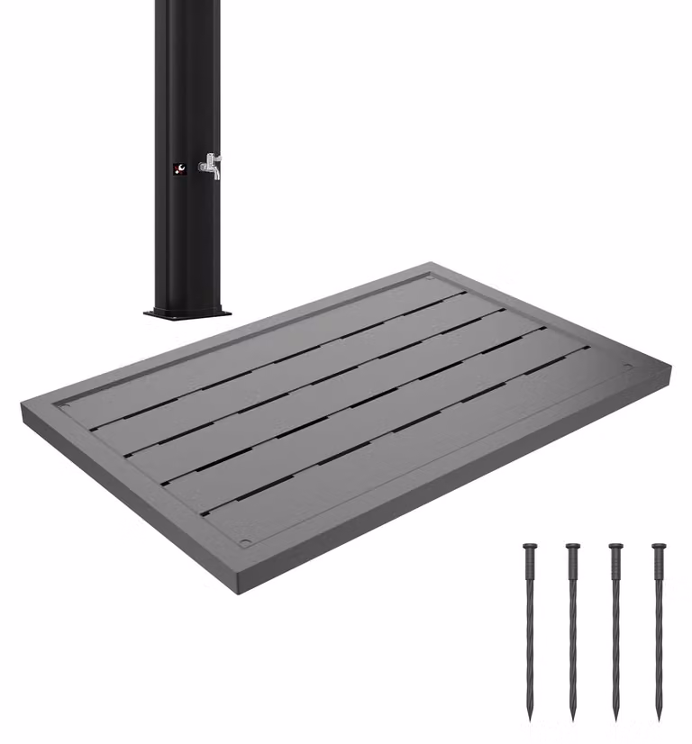 Piatto doccia da giardino - Elemento di base - Plastica - Antiscivolo - 100 x 65 x 4 cm