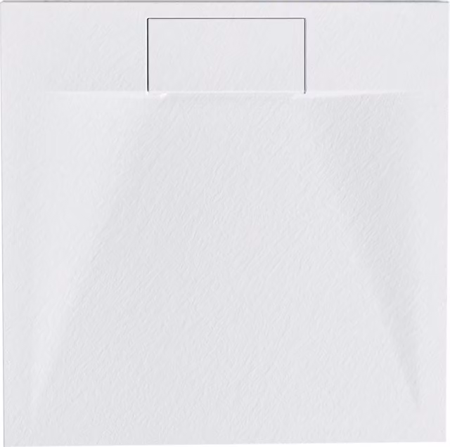 Piatto doccia quadrato Beliani in SMC bianco con effetto pietra naturale e superficie antiscivolo L/P/H: 90 x 90 x 3 cm