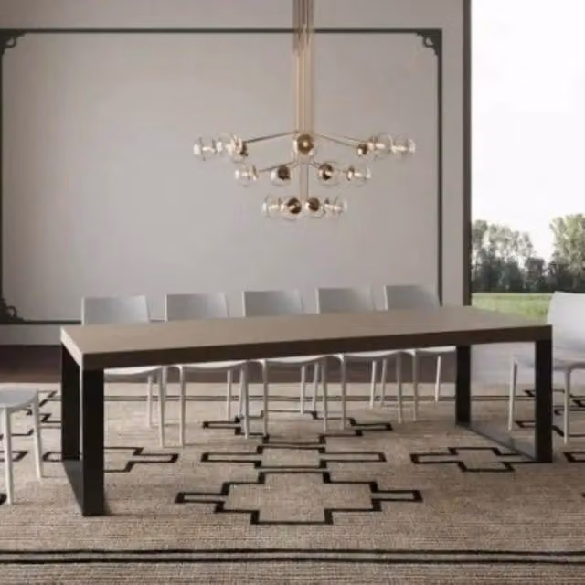 Tavolo allungabile 200/304x90 cm Tecno Premium tortora gambe antracite