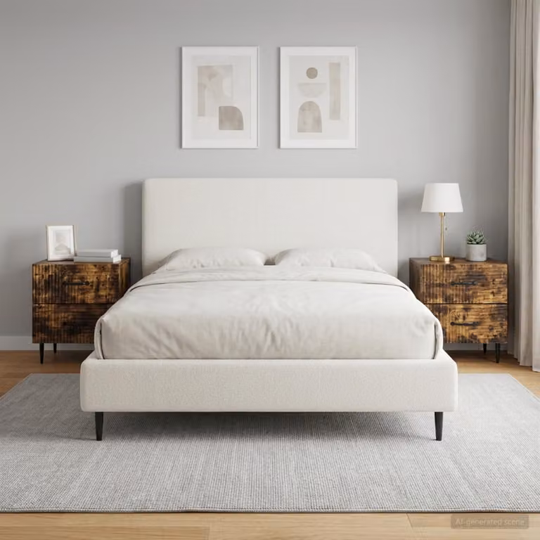 Set di 2 Armadi da Notte vidaXL in Rovere Fumo, L 43 cm x P 34,5 cm x H 47,5 cm