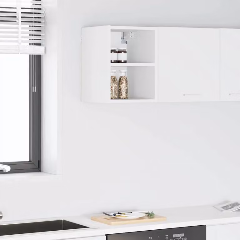 Armadio pensile da cucina moderno vidaXL in MDF bianco con ante a battente L 30 cm x P 29,5 cm x H 40 cm