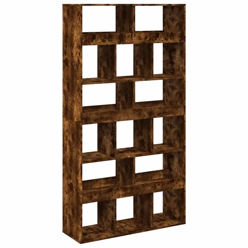 Libreria moderna vidaXL in rovere fumo con ripiani in MDF, L 100 cm, P 33 cm, H 187,5 cm – 2