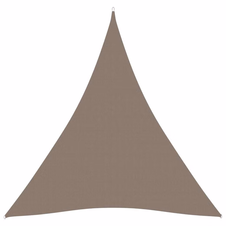 The Living Store Tenda da sole Oxford in tessuto triangolare 4x4x4 m Taupe