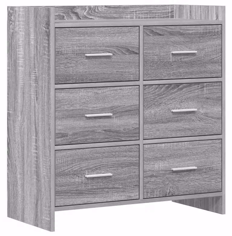 Credenza da sala da pranzo Grigio Sonoma 75 x 33 x 80 cm Legno composito