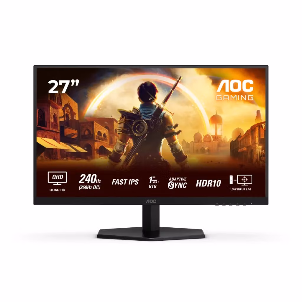 Monitor Gaming AOC Q27G42ZE da 27 pollici QHD IPS, 260 Hz, Nero e Rosso – 2