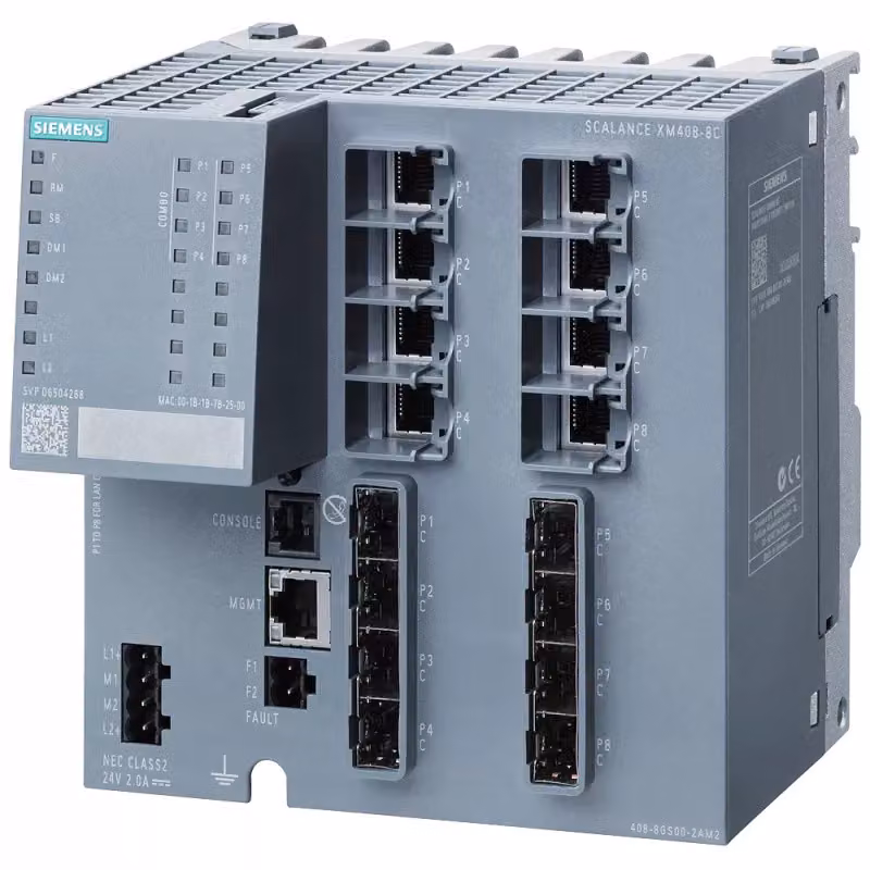 Siemens SIEM 6GK5408-8GR00-2AM2 SCALANCE XM408-8C Switch modulare gestito IE LAYER - Switch - Fibra ottica (LWL)