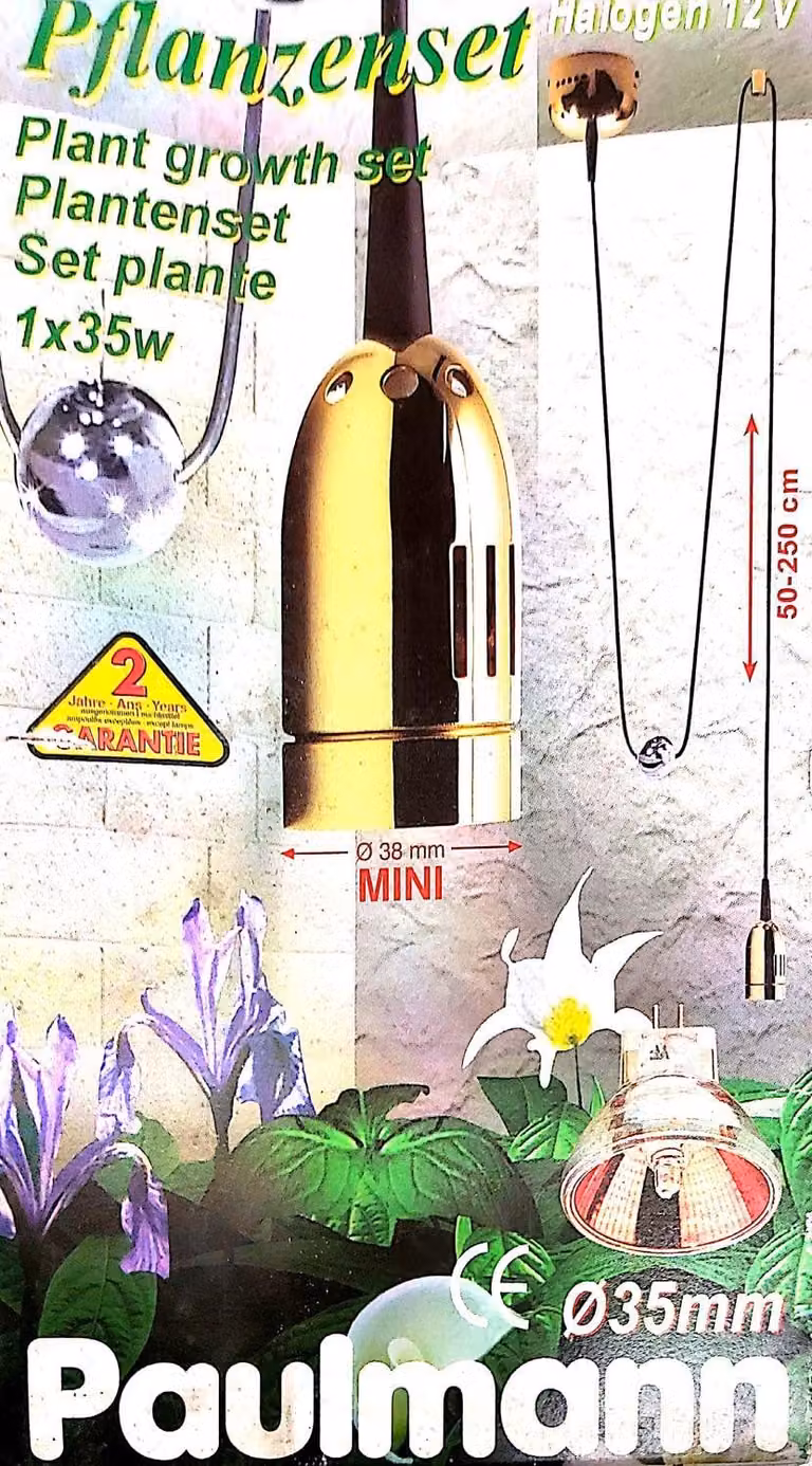 Set per piante Paulmann 50338 230 V/12 V 35 W a sospensione con gancio, oro/ottone/alluminio