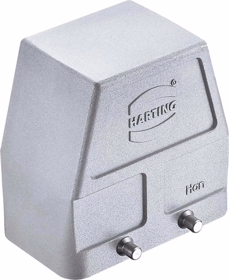 HARTING Han 10B EMC / High Temp Contenitore tubolare alto, 1xPG21 uscita cavo laterale, per 2 staffe (nella parte inferiore)