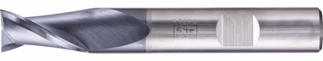 PFERD TOOLS Fresa angolare in metallo duro integrale lunga 2 taglienti Ø 12 mm gambo affilato TiAlN HB Linea universale Sgrossatura Finitura Scanalatura