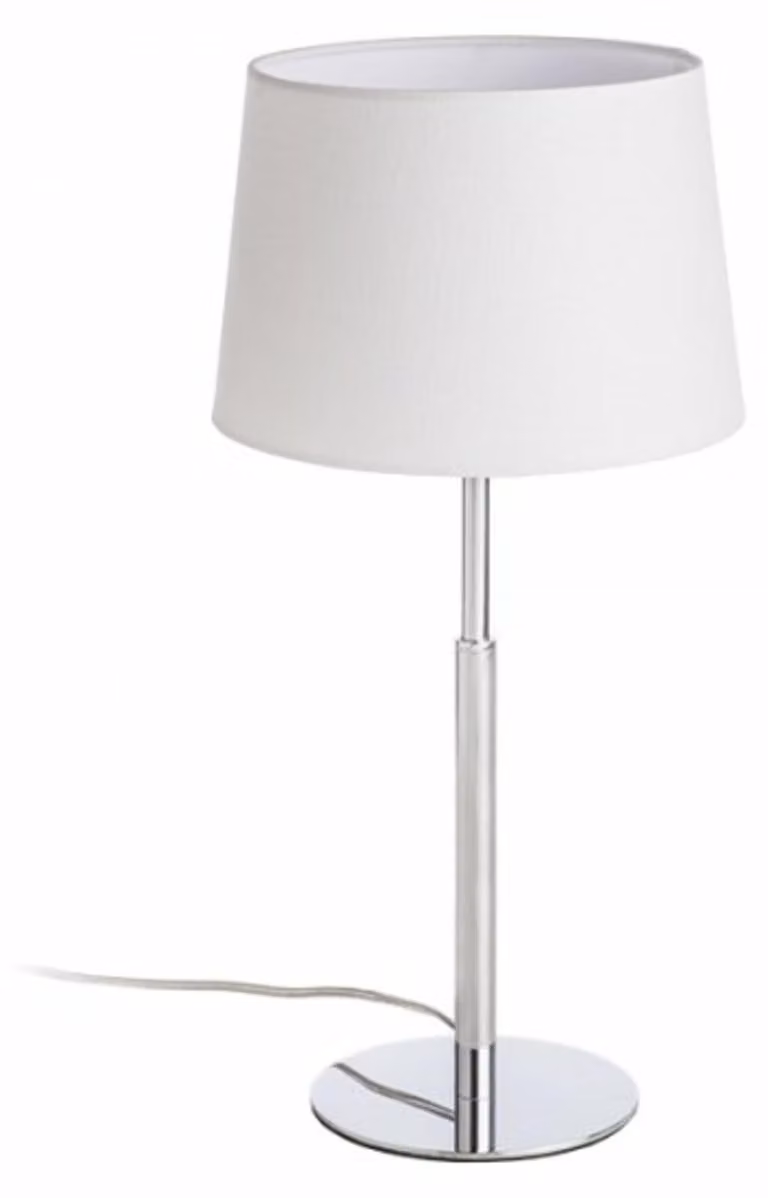 BROADWAY tavolo bianco cromo 230V LED E27 15W