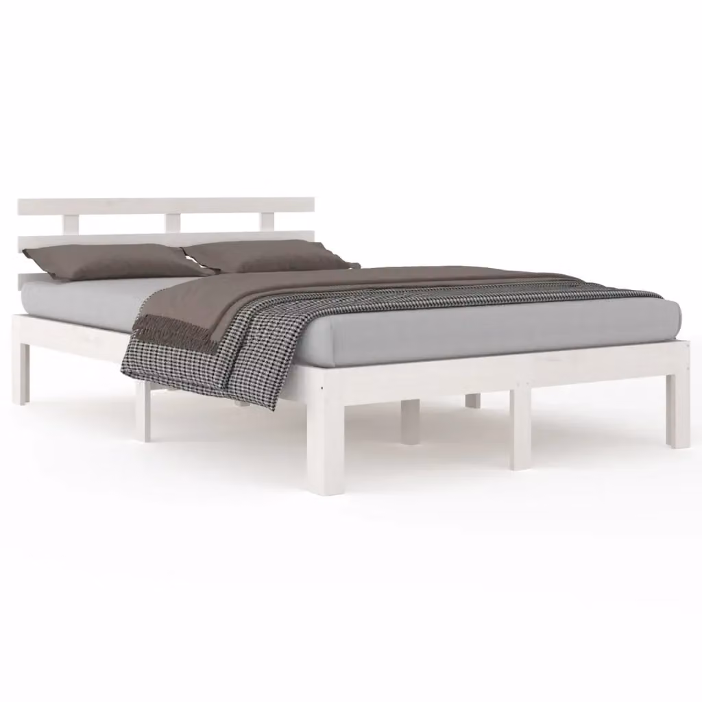 vidaXL Giroletto in Legno Massello di Pino Bianco con Doghe Rigide 200x200 cm – 2