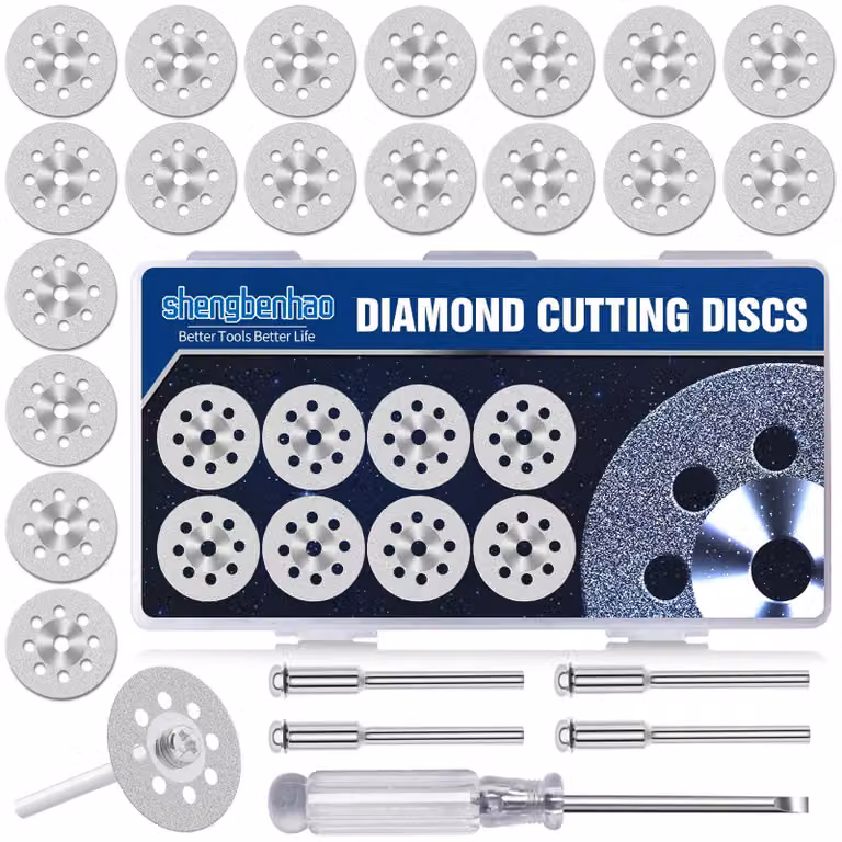 Disco da taglio diamantato da 22 mm per utensili rotanti, confezione da 20 pezzi, ideale per tagliare pietra, vetro, Vetroceramica, piastrelle e marmo