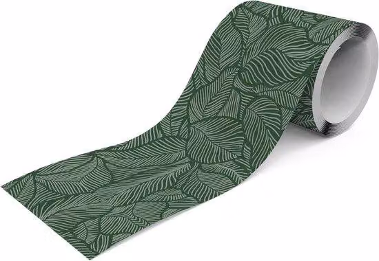 Bordo decorativo - Materiale autoadesivo - 10 x 300 cm - Verde e bianco
