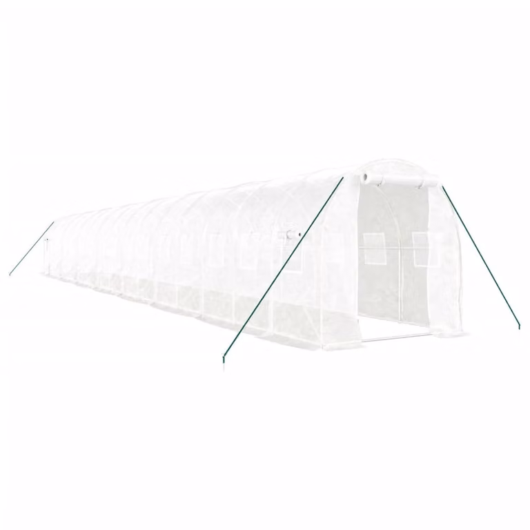 Serra con Telaio in Acciaio Bianco 32 m² 16x2x2 m