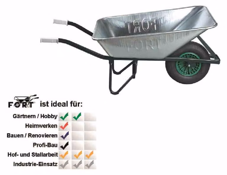 Carrello agricolo ALTR.-FORT 130 litri, zincato