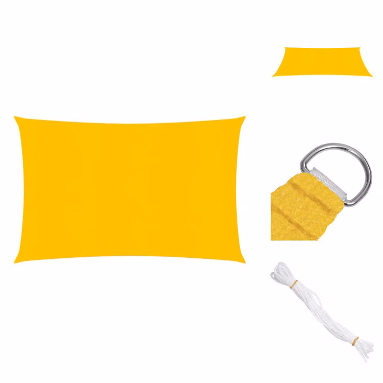 vidaXL Tenda da sole 160 g/m² Giallo 2,5x4 m HDPE - Ombrelloni e tende da sole