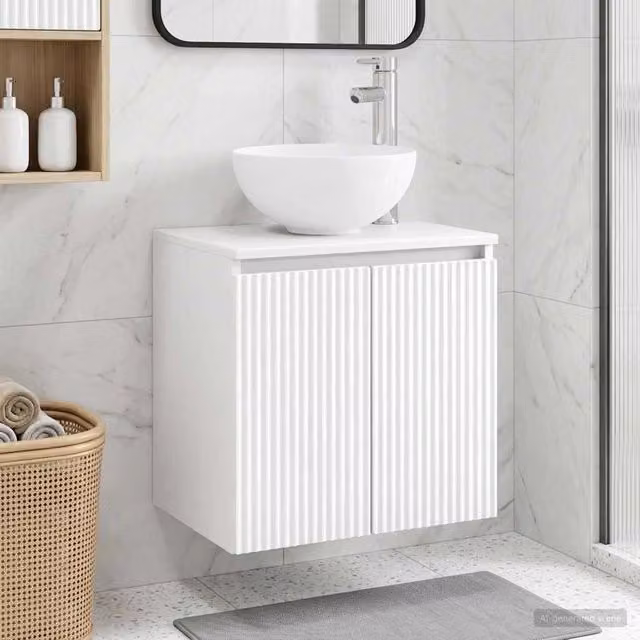 Mobile Lavabo da Parete Bianco 49,5 x 41 x 64,5 cm 890392
