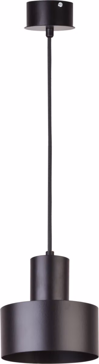 Lampada a sospensione decorativa nera minimalista rotonda 15 cm per soggiorno Rif 1xE27 15W Sigma Lighting