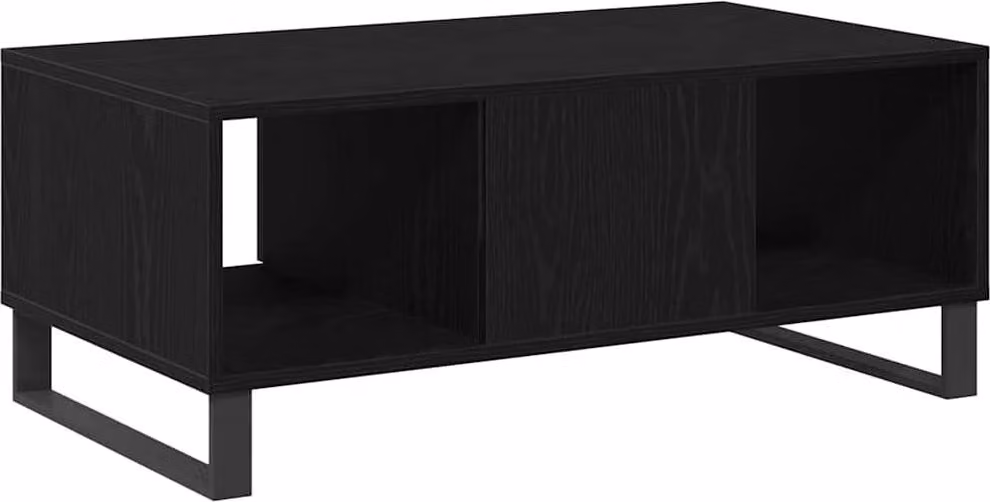 Tavolino da salotto con cassetto Rovere Nero 90 x 50 x 36.5 cm