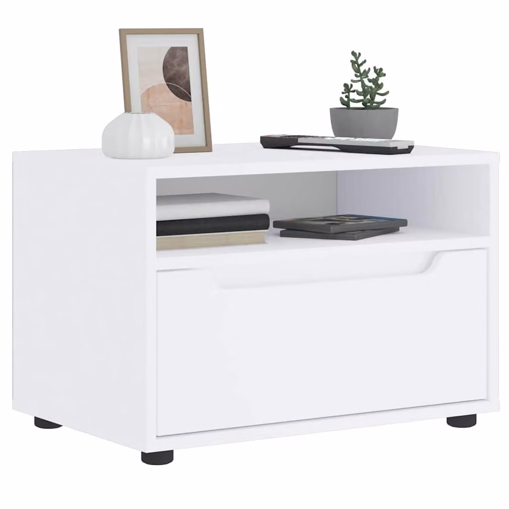 Mobile TV VISNES vidaXL Bianco in Legno Multistrato L/P/H: 60 x 40 x 38 cm