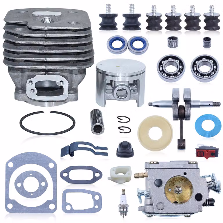 Kit completo per albero motore cilindrico da 52 mm, compatibile con motoseghe, comprensivo di tutti i componenti necessari