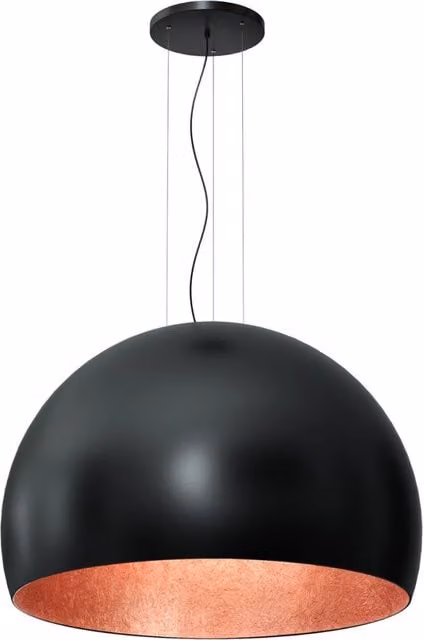 Lampada a sospensione Compo nero rame Ø100 Luminex E27