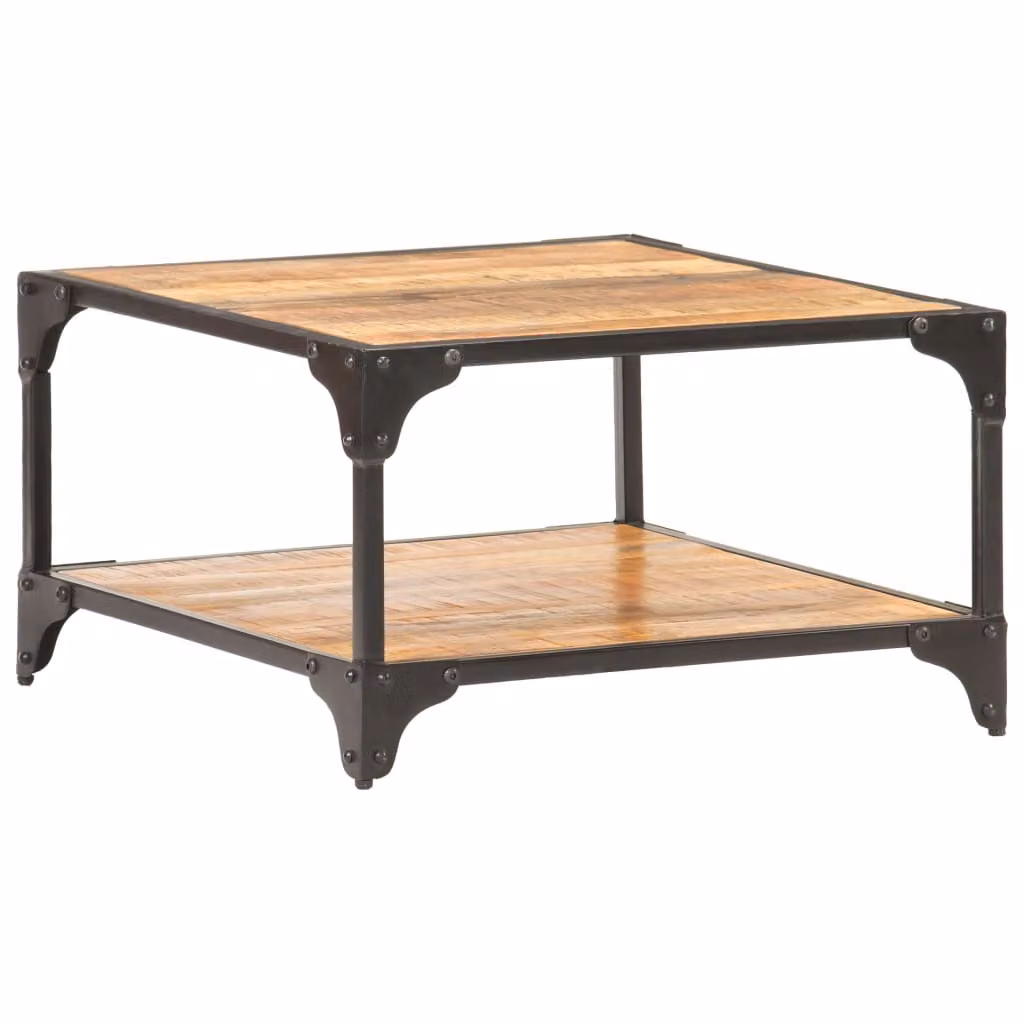 vidaXL Tavolino 60x60x35 cm in legno massiccio di mango - Tavolino - Tavolini - Tavolino in legno - Tavolini in legno