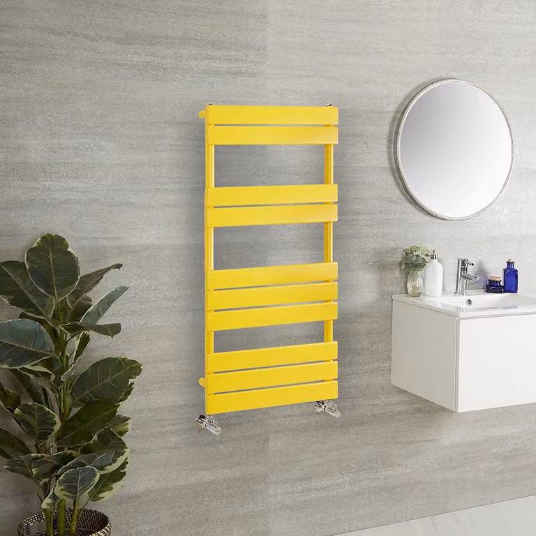 Scaldasalviette di Design - 1000mm x 600mm - Giallo (Dandelion Yellow) - Lustro