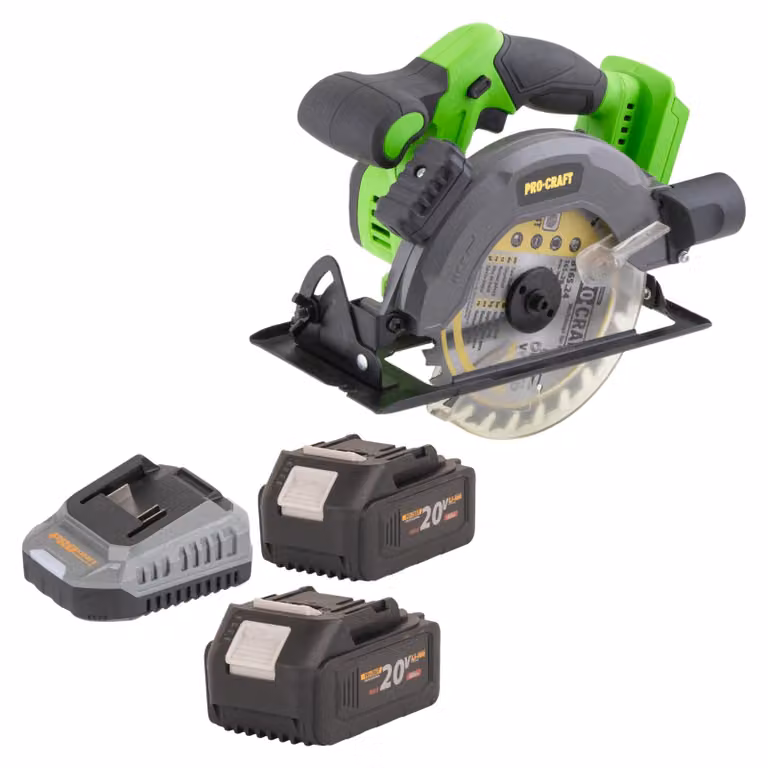 Segatrice circolare a batteria Procraft PCA28bb 20 V 165 mm Brushless + 2x batteria 4,0 Ah + caricabatterie