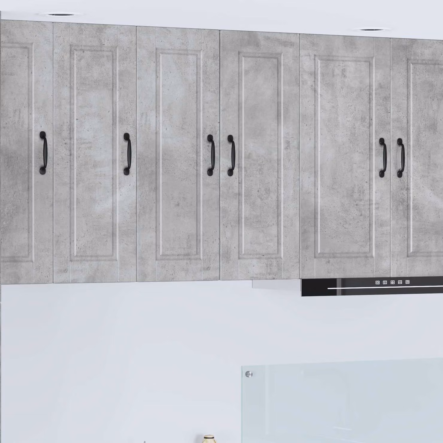 Armadietto a muro vidaXL PORTO moderno in MDF grigio cemento L 30 cm, P 31 cm, H 80 cm