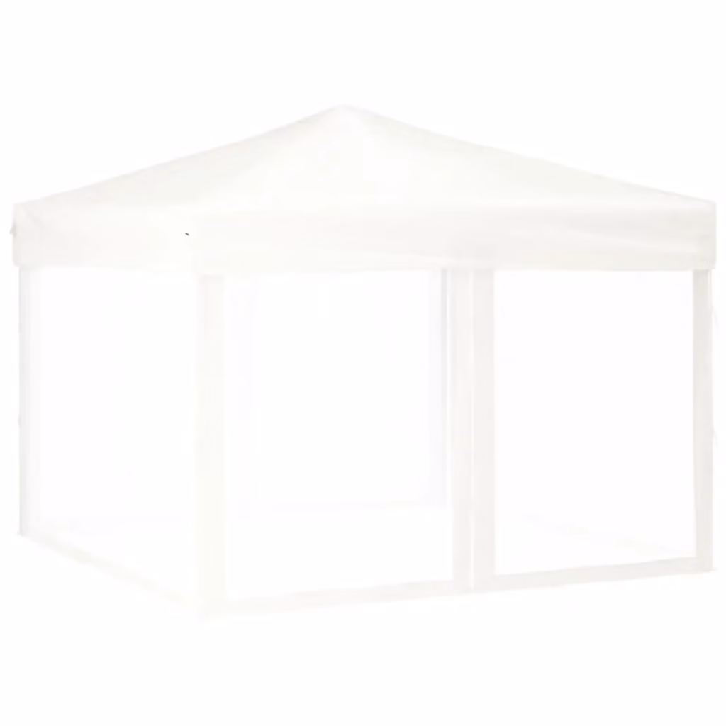 Tenda Gazebo Pieghevole per Feste con Pareti Laterali Bianco DESIGN IN L/P: 3 x 3 m – 2