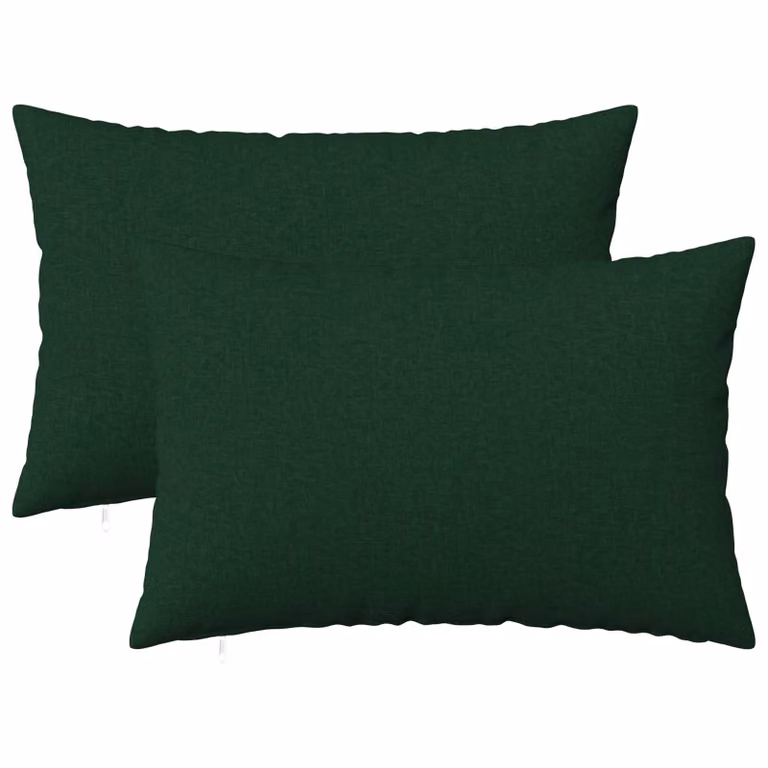 Set di 2 federe vidaXL HEERLEN in poliestere, colore verde, L 50 cm x P 80 cm