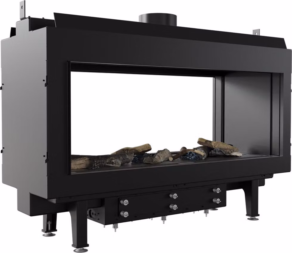 Caminetto a gas LEO 100 divisorio a propano ∅ 100/150 8,2 kW
