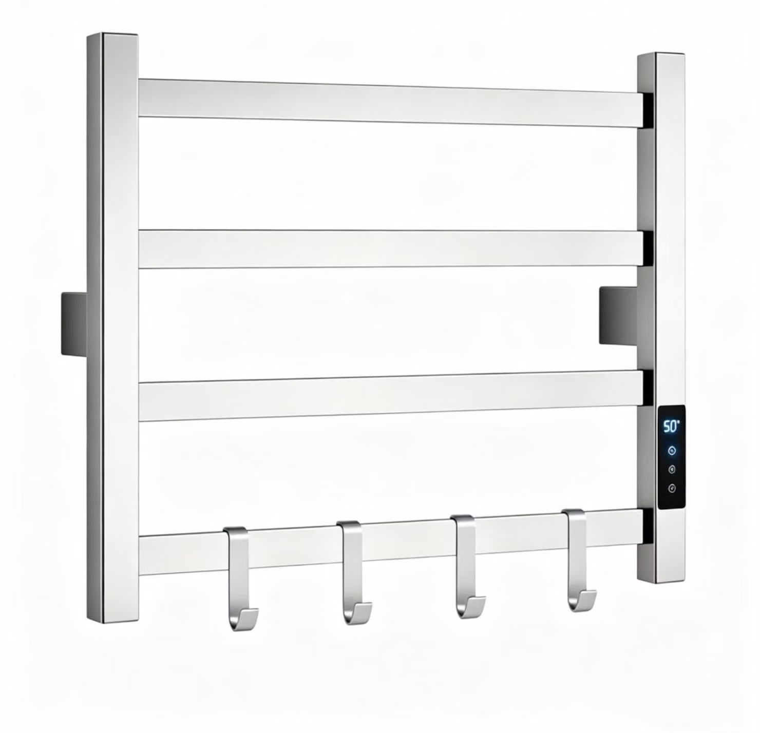 Radiatore elettrico da asciugamani con finitura a specchio - 43 x 50 cm - Potenza: 85 W