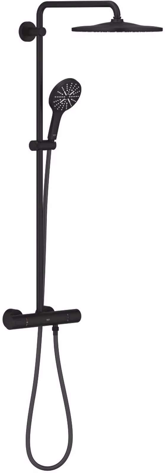 Sistema doccia Grohe Rainshower SmartActive 310 22119 con termostato phantom black, 1 pz.