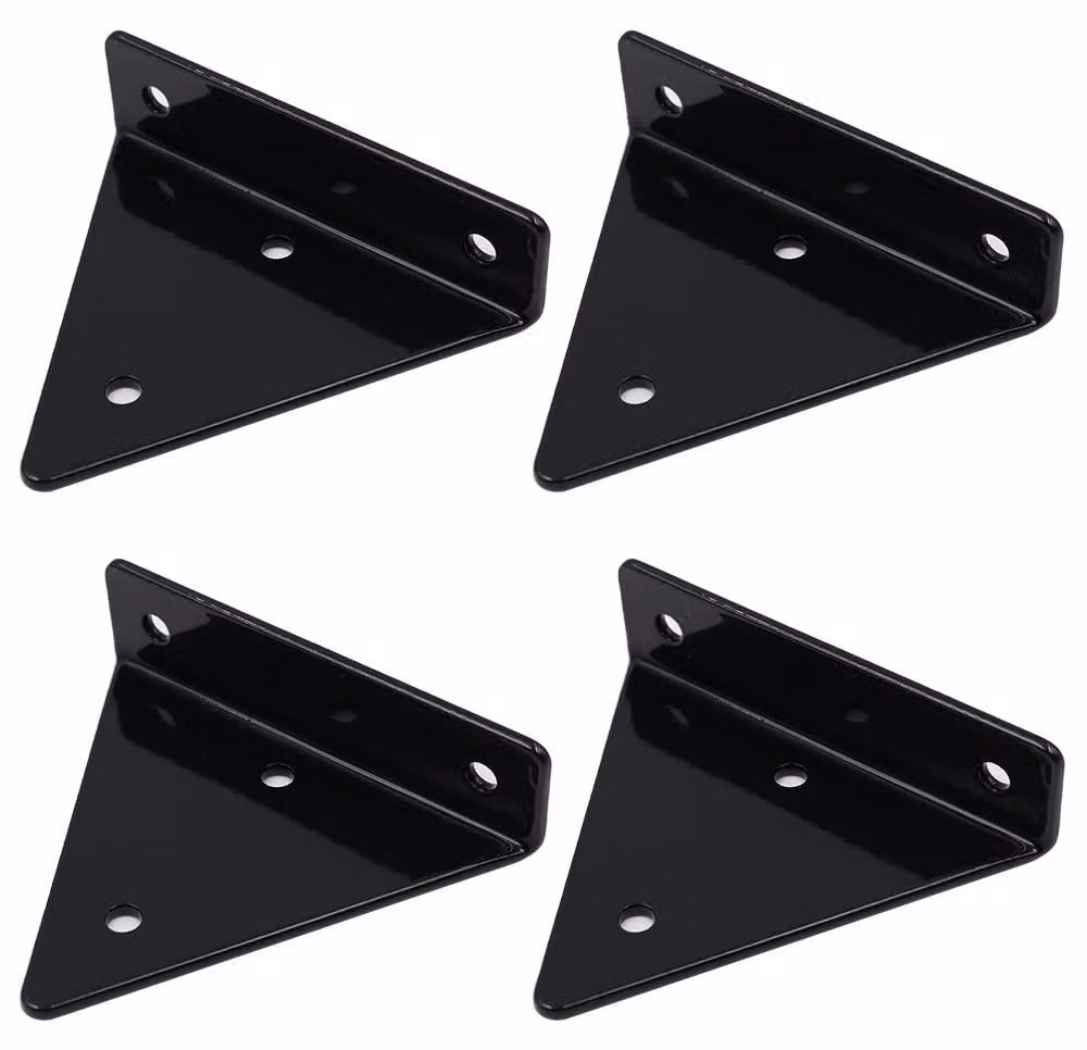 Omgoods - Supporti triangolari invisibili per mensole, set di 4 per mensole a parete