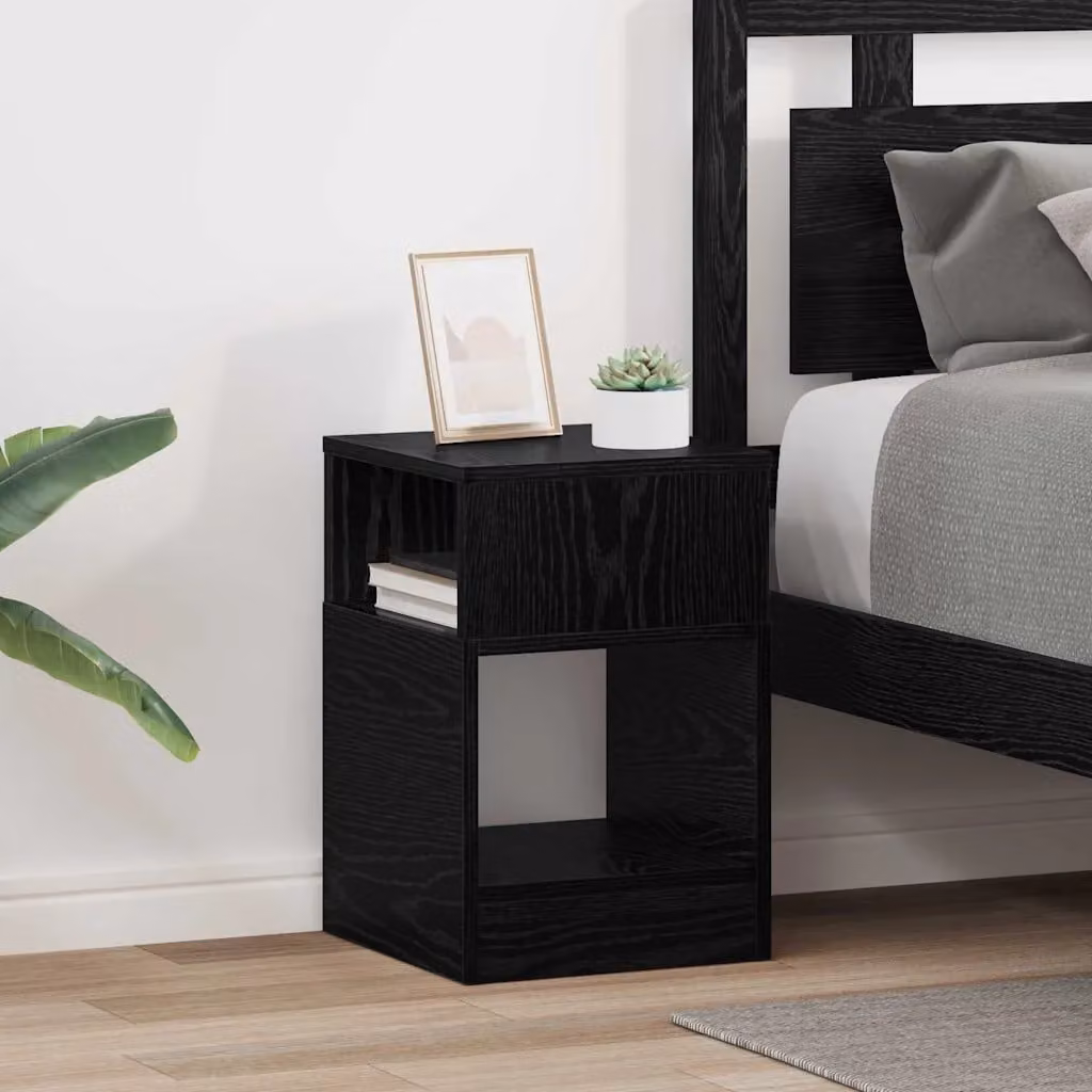 Set di 2 tavolini da soggiorno vidaXL moderni in nero opaco L/P/H: 30,5 x 30 x 45 cm