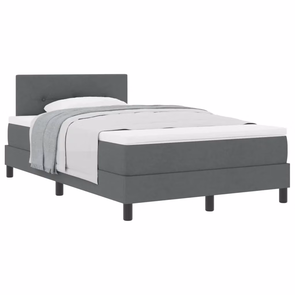Letto ibrido con testiera vidaXL in tessuto grigio L/P/H: 200 x 120 x 28 cm – 2