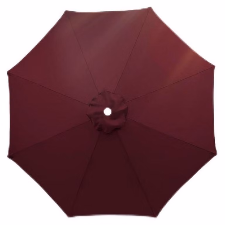Copertura di ricambio per ombrellone, diametro 250 cm, colore: bordeaux, 6 stecche, protezione UV, resistente al vento