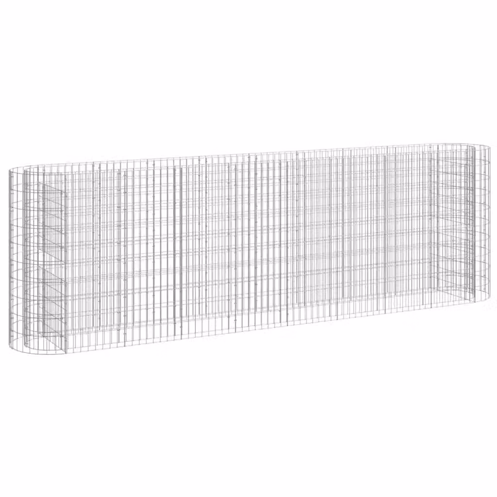 Gabbione con Letto Rialzato vidaXL in Acciaio Zincato Argento L/P/H: 330 x 50 x 100 cm – 2