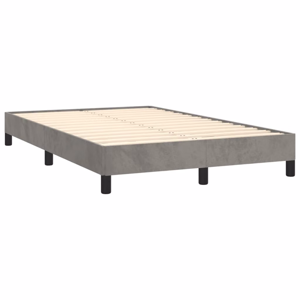 Giroletto senza Materasso Grigio Chiaro 120x190 cm Velluto