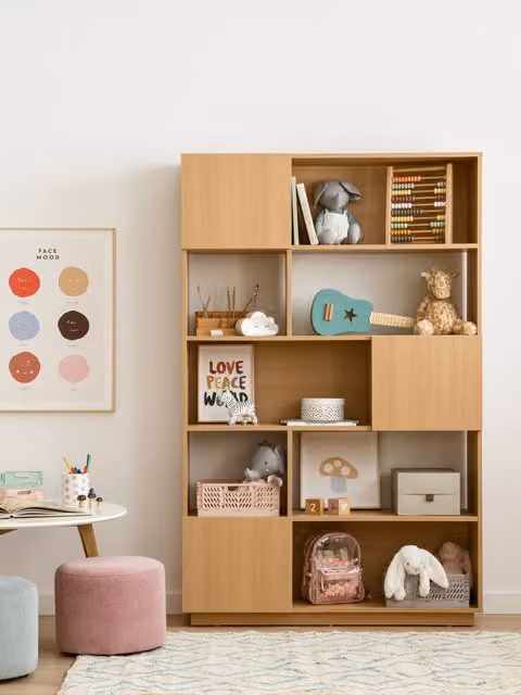 Scaffale per bambini Borna Kenay Home in legno marrone e beige – 1